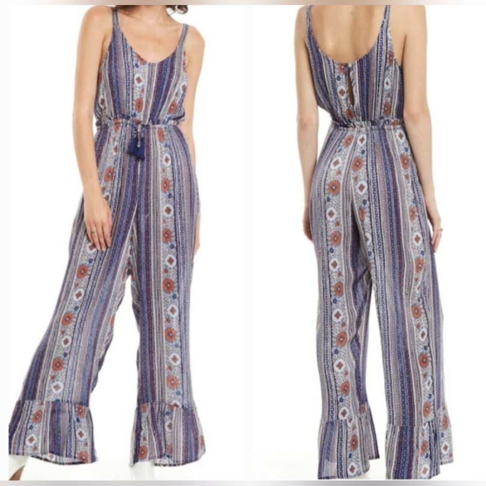 Patrons of Peace Northern Star Jumpsuit Boho Bell Bottom Jumpsuit Size Medium